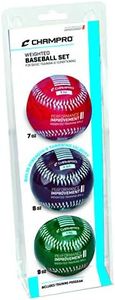 Champro Basic Weighted Training Baseball (Red/Maroon/Green, 9-Inch)