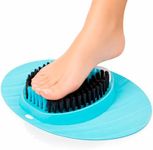 Vive Foot Scrubber for Use in The Shower - Feet Cleaner for Dead Skin with Pumice Stone - Massager and Brush Exfoliating - Callus Remover, Improve Circulation and Relieves Pain - Nonslip Suction Cups