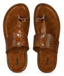 PARAGON Men's Slip On Tan Sandals | Trendy Casual Slip-on Sandals with Cushioned Footbed, and Durable Construction | Perfect for Everyday Casual Wear(UK: 7)