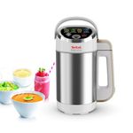 Tefal Easy Soup and Smoothie Maker, 1.2 Litre Jug, 5 Programs, Smooth and Chunky Soup, Smoothie, Compote, Auto-Clean, 1000W, Digital Control, Stainless Steel, Compact BL841140