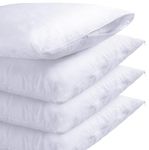 Canadian Linen Pillow Protectors with Zipper 4 Pack Queen, Protect & Extend Pillow Life, Soft Breathable Pillowcase Bed Bug Proof Pillow Cover Encasements 21x30 Inches Zippered Pillow Case