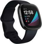 Fitbit Sense Health & Fitness Smartwatch W/ GPS, Bluetooth Call/Text, Heart Rate SpO2, ECG, Skin Temperature & Stress Sensing (S & L Bands, 90 Day Premium Included)(Graphite)