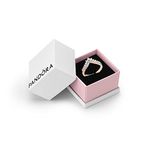 Pandora Timeless Women's 14k Rose Gold-Plated Princess Sparkling Cubic Zirconia Wishbone Ring, Size 54, With Gift Box