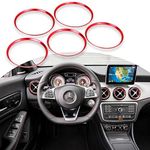 x xotic tech Red Ring Cover Trims Air Vent Outlet for Mercedes Benz CLA GLA Class 2013-18