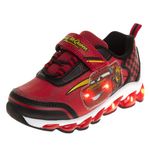 Disney Pixar Cars Boys Black/Red Lighted Sneaker (Toddler/Little Kid), Red/Yellow/Black, 8 US Toddler