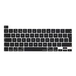 MOSISO Keyboard Cover Compatible with MacBook Pro 13 inch 2024-2020 M2 M1 A2338 A2289 A2251, Compatible with MacBook Pro 16 inch 2020 2019 A2141 Touch ID, Protective Silicone Skin, Black