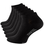 Trainer Socks, Ankle Socks for Men & Women, 6 pairs multipack, Anti Slip Breathable Sport Socks, Gym, Running,Workout Socks (UK, Numeric, 3, 5, Regular, Regular, Black)