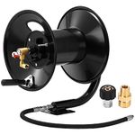 Tool Daily Pressure Washer Hose Reel, 150 FT Heavy Duty Steel Hose Reel for Power Washer, 3/8" Hose Reel Hand Crank, 4000 PSI