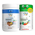 Little Joys Immunity Boosting Kit | 7-12 years | For 2X Immunity & Growth | With Ragi, Bajra, Vitamin A, C, D3, B12, Zinc & DHA | With Nutrimix 350g & Multivitamin Gummies 30N