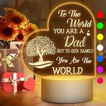 Gifzy Multicolor LED lamp Gifts for Father Day Dad Birthday Daddy Gift from Daughter Son Personalised Presents for Papa Daddy Arcylic Night Light Room Decartion