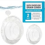 [2 Pack] Overflow Bath Drain Cover 