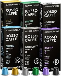 Rosso Coffee Capsules for Nespresso Original Machine - 60 Gourmet Espresso Pods, Compatible with Nespresso Original Line Machines (Variety 60)