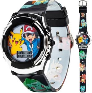 Pokemon Pokemon Kids' ACCUTIME WATCH CORP., POKEMON WATCHES, POK3018 Digital Display Quartz Black Watch