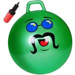 WALIKI TOYS Hopper Ball For Adults (Hippity Hop Ball, Ages 16-101, 29 Inches, Green, Pump Included)
