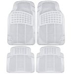 BDKUSA All Weather PVC Rubber Ridged (Truck Van SUV, Set of 4 Front and Rear) (Clear)