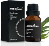 AURAFLOW [AUSTRALIAN OWNED SMALL BUSINESS] 15ml Premium Eucalyptus 100% Pure Plant Based Essential Botanical Oil 15ml for Aromatherapy, Yoga, Zen, Sleep, Relax, No Stress, Essential Oil for Diffuser, Skin, Face, Hair & Perfume (Eucalyptus)