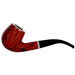 OSL Reusable Handmade Wooden Tar-Proof Cigarette Holder Hookah Tobacco Cigar Briar Smoking Weed Pipe (Red and Black, 14 x 4.7 x 3.8 cm)