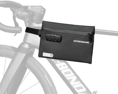 OFFBONDAGE Top Tube Bike Bag for Bicycle with 3-Digit Lock - Water-Resistant Bicycle Frame Bag Secure & Minimalist Bike Pouch Fits Road & Mountain