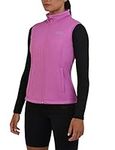 TCA Women's Reflective Flyweight Wind-Proof Running Workout Training Cycling Gilet with Zip Pockets - Spring Crocus, XS