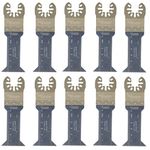 10 x SabreCut SP44L_10 44mm x 68mm Fast Fit Long Wood Blades Compatible with Dewalt Stanley Black and Decker Bosch Fein (Non-StarLock) Makita Milwaukee Hitachi Parkside Ryobi Worx Workzone Multitool