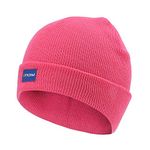 AYKRM 9 colors Hi Visibility Hat Beanie Hi-Vis Knitted Winter Hat (pink, 55-61cm)