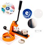 Ebadges 45mm UK Made Professional Metal Badge Maker | Badge Making Kit with 100 Badges | Badge Machine with Circle Cutter | Interchangeable Dies Available | Make Your Own Badges | Badge Maker Machine