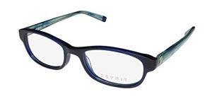 Esprit 17392 Womens/Ladies Rectangular Full-rim Eyeglasses/Spectacles, Blue