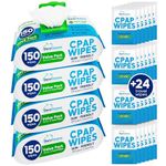 DuraCleanse CPAP Mask Cleaning Wipes - 4 Pack - 4x150 Count + 24 Travel Wipes - Extra Large, Extra Moist Cleaning CPAP Wipes for Mask, CPAP Machine & Supplies - Skin Safe with Aloe Vera