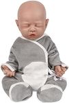 Vollence 18 inch Eyes Closed Full Silicone Baby Doll That Look Real,Not Vinyl Dolls,Reborn Baby Doll,Real Baby Doll,Lifelike Baby Dolls - Boy