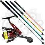 New Lineaeffe Telescopic Coarse + Sea Fishing Travel Rod & SL30 1BB Reel + Pre-Spooled with Line Available in 6 7 8 & 10ft (Choose your Own) (2.1m / 7ft Rod & Reel)