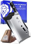 Dalstrong Obliterator Meat & Veggie Cleaver-9"-Gladiator Series R-Wood Stand & Sheath Cover-Razor Sharp Heavy Duty Bone Chopper Gift-6mm Thick-Carbon Steel-G10 Handle