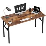 Need Computer Desk 47L15.7W inches Foldable Computer Table with BIFMA Certification Writing Desk Folding Table Office Desk,Rustic Brown, AC5FB-40-CA