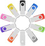 Professional 10-Pack of Enfain 16GB Multicolor USB Flash Drives - Swivel Memory Sticks for Efficient Data Storage and Sharing