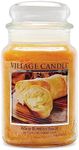 Village Candle Warm Buttered Bread Large Glass Apothecary Jar Scented Candle, 21.25 oz, Brown