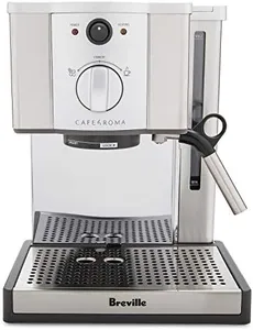 Breville ESP8XL Cafe Roma Stainless Espresso Maker, 9x9x12, Silver