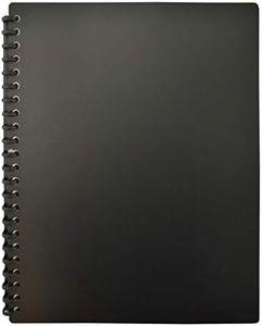 Bantex, Refillable Display Book A4, 20 Pockets, Durable PP Black Cover, Portrait