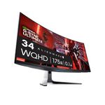 Alienware AW3423DW Curved Gaming Monitor- 34.18-inch Quantum Dot-OLED (3440x1440) True 0.1ms gray-to-gray 175Hz Display, 21:9 Aspect Ratio, 1800R Curvature, HDR 400, NVIDIA G-Sync Ultimate-Lunar Light