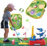 Kids Golf Set Golf Toy Set Golf Game Play Sets Outdoor Indoor Sports Toys with Balls,Holes,Garden Game for Boys Girls Children