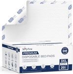 SOFYFINE 150 Gram Heavy Duty Chucks 40"x36" Disposable Tear Resistant Adult Incontinence Bed Pads,3XL Extra Large Thicken Puppy Pee Pad,10X Super Absorbency 360 Lb Transfer[20 Pads]