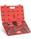 Orion Motor Tech 60pc Tap and Die Set, SAE Metric Thread Repair Kit for External and Internal Rethreading, Metric and Standard Fine and Coarse Threading Tool Kit for Mechanics Craftsmen, Carrying Case