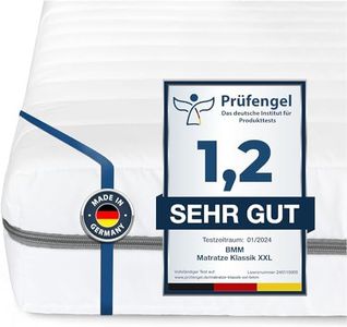 BMM Matratze 180x200 cm Klassik XXL Härtegrad H4 extra fest/Kaltschaummatratze Öko-Tex Zertifiziert/orthopädische 7 Zonen Matratze Höhe 12 cm/Matratzen produziert in Deutschland