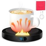 SlowTon Coffee Mug Warmer for Desk - 3 Temperature Control 8 Hour Auto Shut Off Tea Cup Milk Warmer, USB Electric Smart Beverage Mug Warmer Heating for Home Office (Black, No Cup)