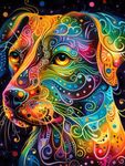 Eiflow 5D Diamond Painting Kits for Adults Dog,12x16in Diamond Art Animal Kits Full Drill