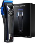 Blade & Stone™ Professional Barber Hair Clippers for Men PC801 Clipper | Diamond-S™ Blade | Micro-Gap Tech | Professional 7200 RPM Digital Brushless Motor, All-Metal, Cordless Clippers - Dark Night