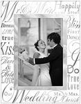 Malden International Designs Beveled Glass, Treasures Mr. and Mrs., Metal Picture Frame, 4 by 6-Inch, Silver