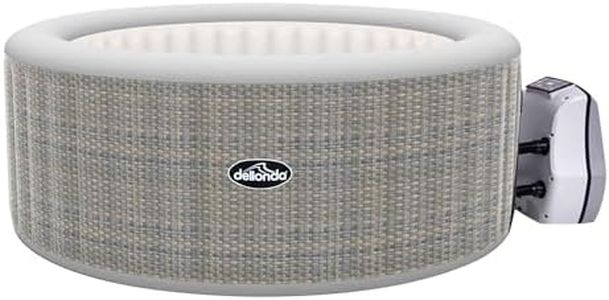 Dellonda 4-6 Person Inflatable Hot Tub Spa with Smart Pump - Rattan Effect - DL91