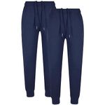 A2Z 4 Kids Girls Boys Fleece Jogging Bottoms PE School Jogger - Fleece Trouser 355 Navy 2 Pack 9-10