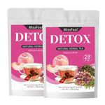 Herbal Detox Tea for Gentle Cleanse & Metabolism Support - 28 Days Supply, Peach Flavour with Green Tea & Dandelion, Vegan & Sugar-Free Wellness Tea (56 Pcs 2 Bags, Detox Tea)