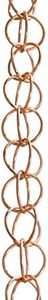 Monarch Rain Chains 23805 Pure Copper Ring Replacement Downspout for Gutters, 8.5 Ft Rain Chain