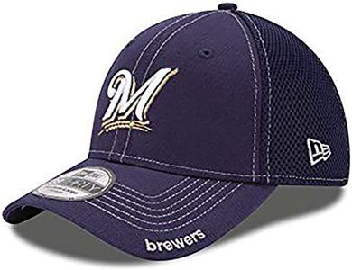 MLB Milwaukee Brewers Neo Fitted Baseball Cap, Navy, Medium/Large